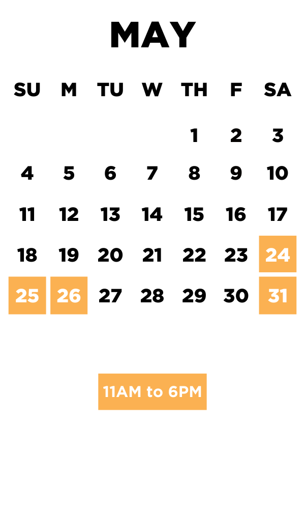 2025 Calendar Months - SCTMay25