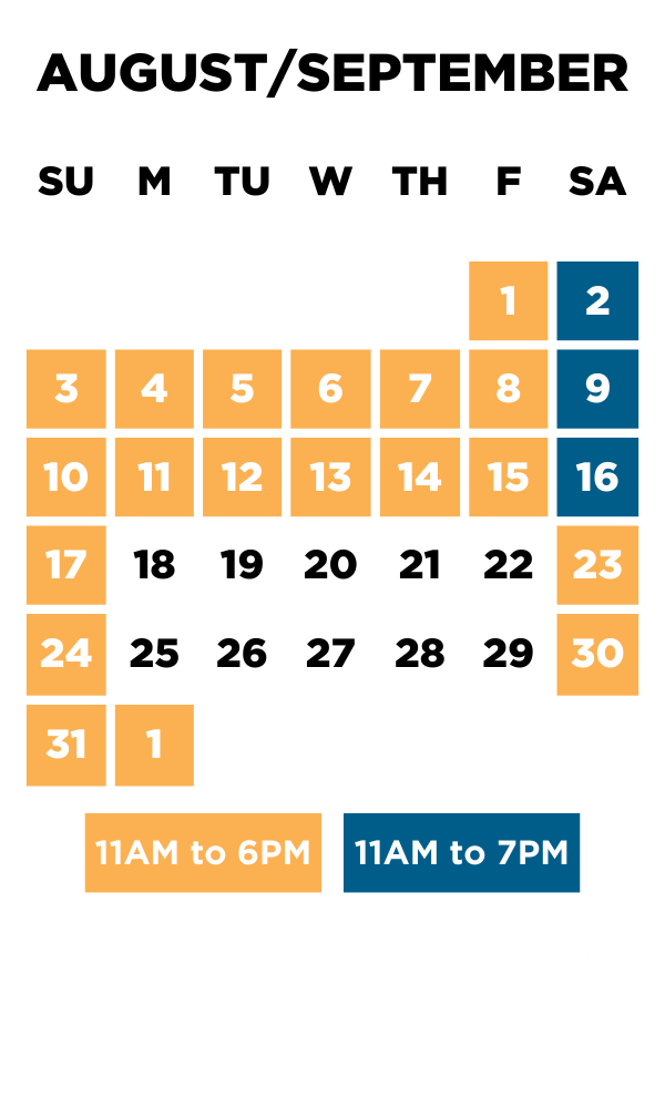 2025 Calendar Months - SCTAug25
